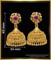 ERG1606 - Marriage Gold Earrings Jhumka Design Gold Plated Jewellery