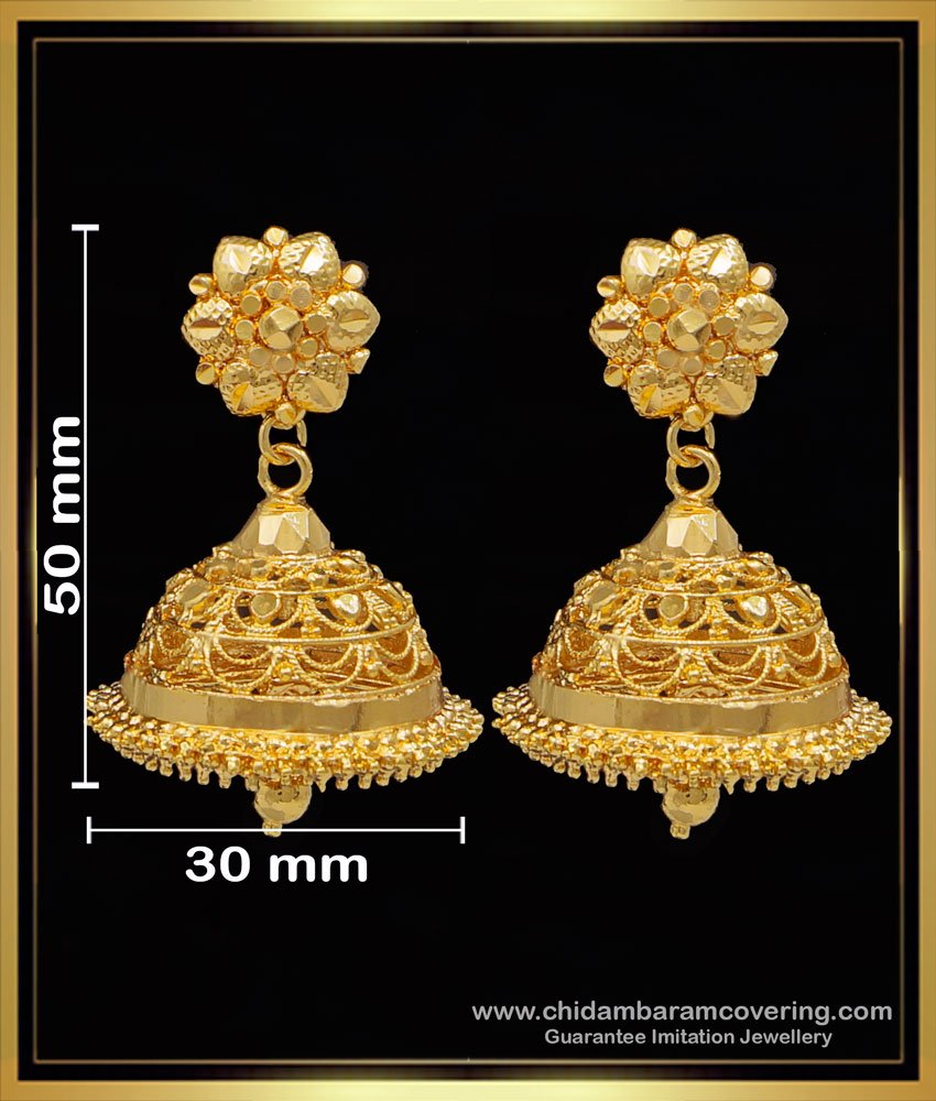 ERG1610 - Gold Design Big Umbrella Jhumka Earrings Online Shopping