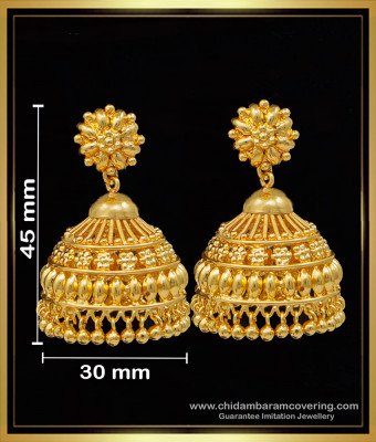 ERG1614 - Kerala Wedding Jimikki Kammal Gold Design for Women 