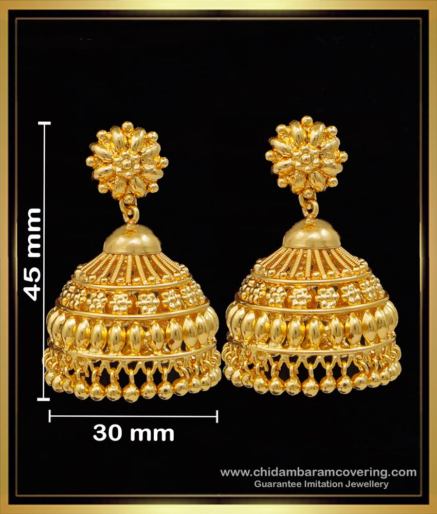 ERG1614 - Kerala Wedding Jimikki Kammal Gold Design for Women 