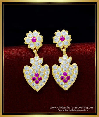 ERG1619 - Gold Design Panchaloha Dangle Earrings Gold Plated Jewellery 