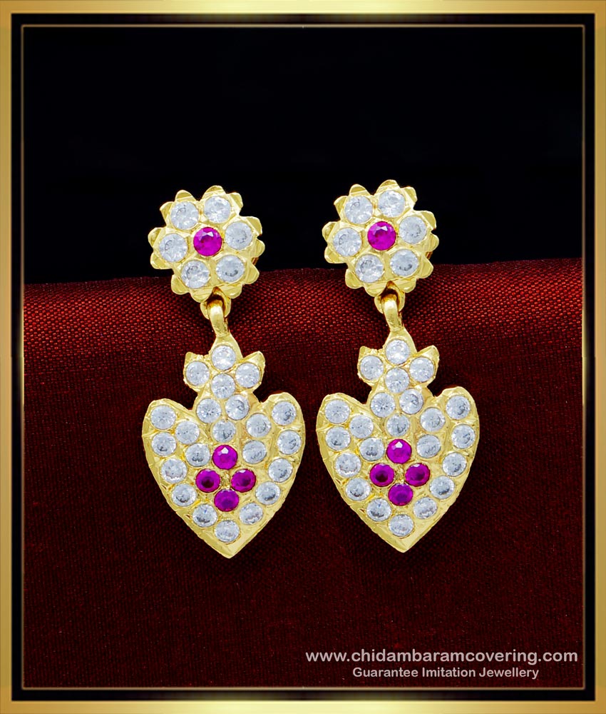 ERG1619 - Gold Design Panchaloha Dangle Earrings Gold Plated Jewellery 