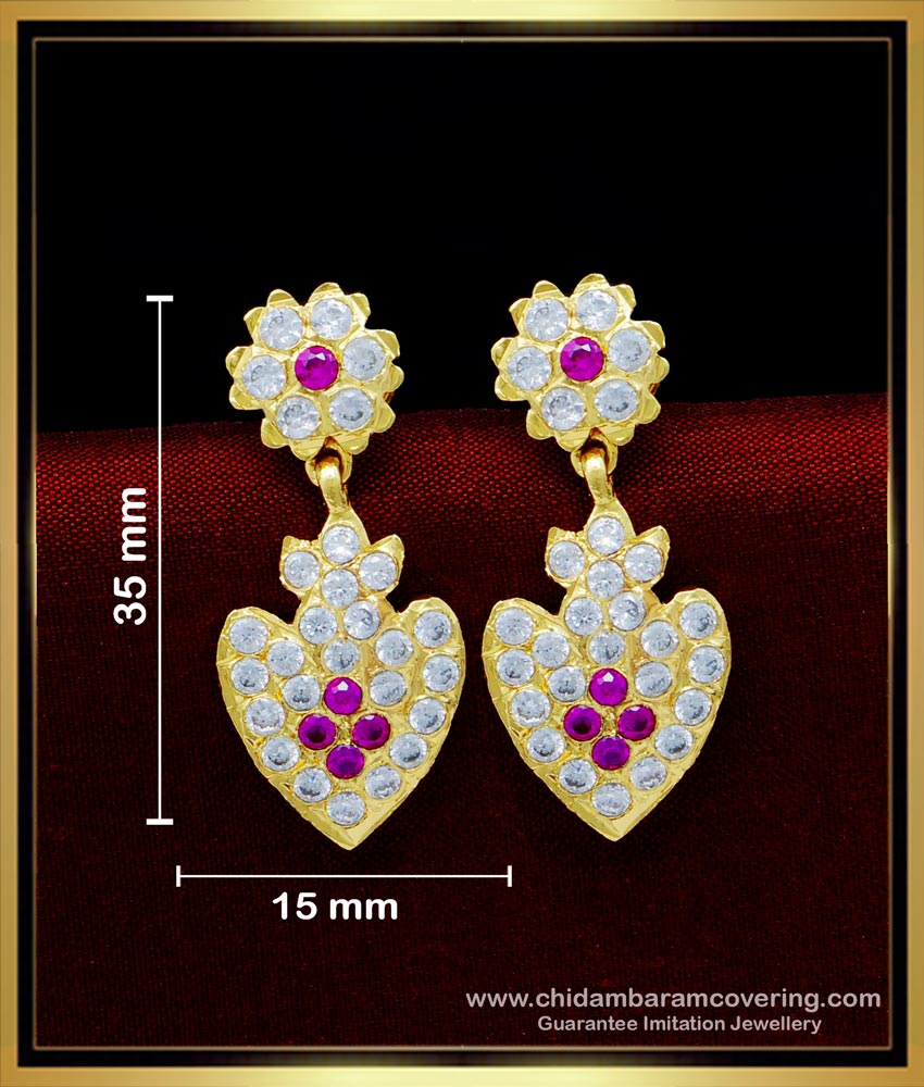 ERG1619 - Gold Design Panchaloha Dangle Earrings Gold Plated Jewellery 