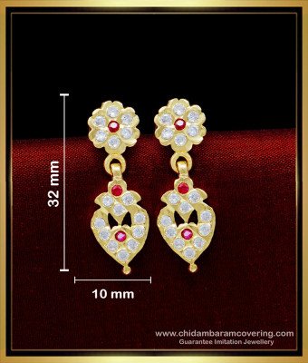 ERG1620 - Attractive Ad Stone Gold Plated Impon Earring for Girls