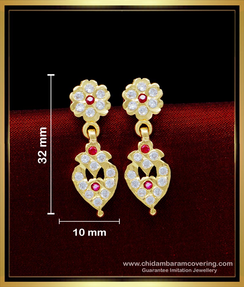 ERG1620 - Attractive Ad Stone Gold Plated Impon Earring for Girls