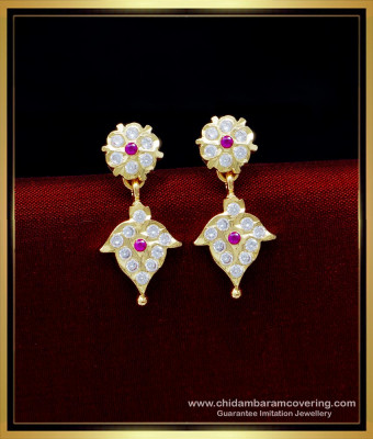 ERG1622 - Cute Daily Use Small Impon Stone Earrings for Kids Girl