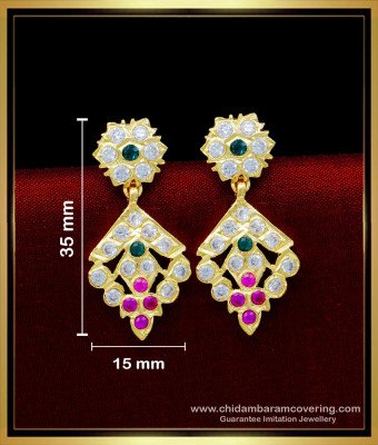 ERG1623 - Elegant Multi Stone Impon Earrings Online Shopping  