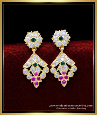 ERG1623 - Elegant Multi Stone Impon Earrings Online Shopping  