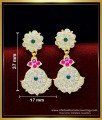 ERG1624 - Stunning Gold Multi Stone Gold Plated Impon Earring Design