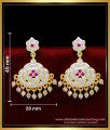 ERG1626 - Bridal Wear Five Metal Impon Stone Earrings for Women