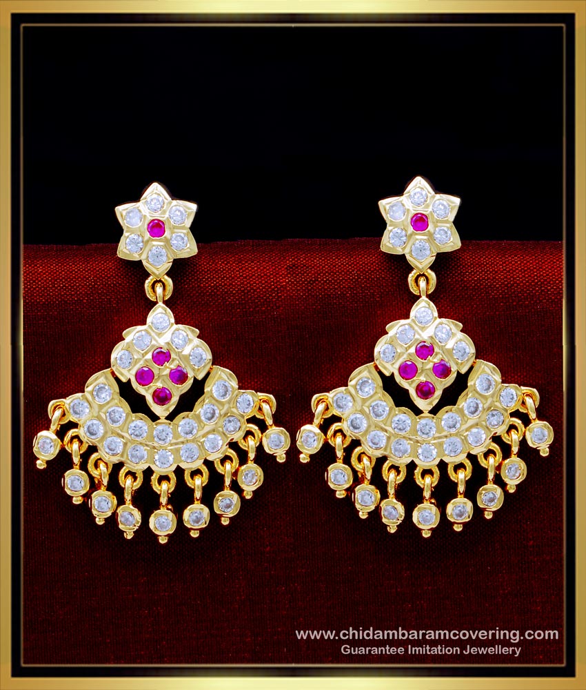 ERG1627 - Latest Gold Design Impon Kammal Gold Plated Jewellery