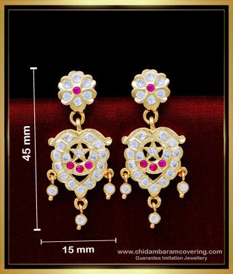 ERG1630 - New Model Ad Stone Impon Earrings Online Shopping