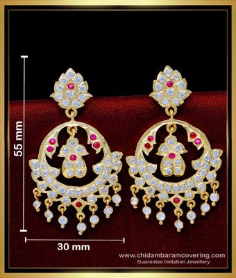 ERG1631 - Latest Wedding Impon Chandbali Impon Earrings Designs