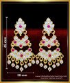 ERG1632 - Traditional Two Step Earrings Gold Design Impon Jewellery Online