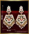 ERG1633 - South Indian Wedding Jewellery Impon Big Size Stone Earrings