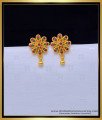 ERG1637 - 1 Gram Gold Jewellery Flower Design Stone Stud Earrings