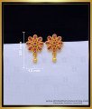 ERG1638 - Unique Ruby Stud Earrings One Gram Gold Jewellery Online