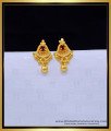 ERG1640 - Simple Small Stone Stud Earrings Gold Designs Online