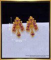 ERG1641 - Gold Plated Daily Use Ruby Stud Earrings for Women 