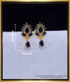 ERG1643 - Unique Party Wear Ad Stone Dark Blue Earrings Online