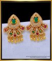 ERG1648 - Buy Large Size Stylish Multi Colour Zircon Stone Earrings Online