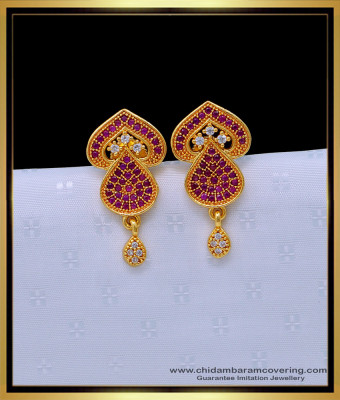 ERG1650 - New Model Gold Stone Earrings Designs for Daily Use