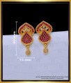 ERG1650 - New Model Gold Stone Earrings Designs for Daily Use