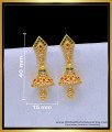 ERG1656 - One Gram Gold Ad Stone Jhumkas Design for Women 
