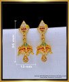 ERG1657 - South Indian Jewellery Ad Stone Gold Plated Jhumkas Buy Online