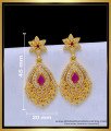 ERG1658 - Latest Modern Long Stone Earrings Design for Girls 