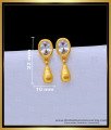 ERG1660 - First Quality White Stone 2 Gram Gold Earrings for Baby Girl
