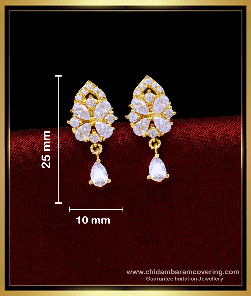 ERG1663 - Sparkling American Diamond Stone Stud Earrings Online