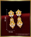 ERG1664 - First Quality White Stone Hanging Earrings Gold Plated Jewelry