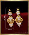 ERG1665 - Latest Daily Use White Stone Earrings Gold Design for Women