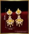 ERG1666 - Pure Gold Plated Guaranteed White Stone Hanging Earrings Design