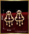 ERG1669 - Unique White Stone 1 Gram Gold Chandbali Earrings Online