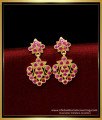 ERG1671 - Elegant Impon Ruby Stone Earrings Online Shopping 