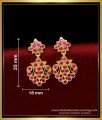 ERG1671 - Elegant Impon Ruby Stone Earrings Online Shopping 