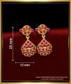 ERG1673 - Real Gold Look Impon Ruby Earrings 1 Gram Gold Jewellery