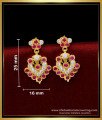 ERG1674 - 1 Gram Gold Jewellery Impon Earrings Designs for Girls
