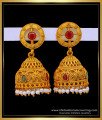ERG1675 - Buy Temple Jewellery Earrings Jhumkas Design Online