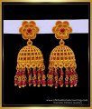 ERG1678 - Trendy Temple Jewellery Floral Pattern Jhumkas for Girls