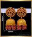 ERG1679 - Latest Gold Temple Jewellery Jhumka Designs for Wedding
