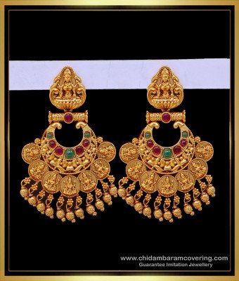 ERG1682 - Latest Lakshmi Design Antique Chandbali Earrings for Wedding