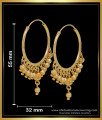 ERG1685 - Beautiful Gold Plated Hoop Earrings Large Size for Women