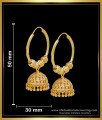 ERG1686 - 1 Gram Gold Plated Hoop Earrings Jhumka Design Online