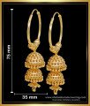 ERG1688 - Light Weight Gold Jhumka Bali Design Earrings for Female