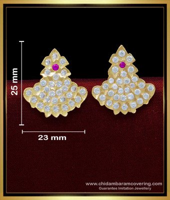 ERG1690 - Gold Model White Stone Stud Impon Jewellery Online Shopping