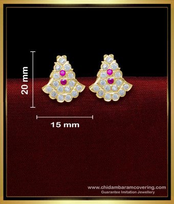 ERG1693 - Cute Small Size Daily Use Impon Stud Earrings for Girls 