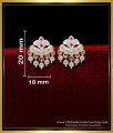 ERG1863 - Impon White Stone Latest Gold Earrings Design for Daily Use